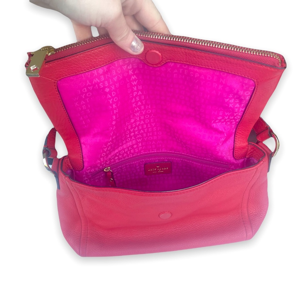 ♠️ kate spade Leila Pebbled Leather Flap Shoulder Bag ♠️ - Picture 5 of 16